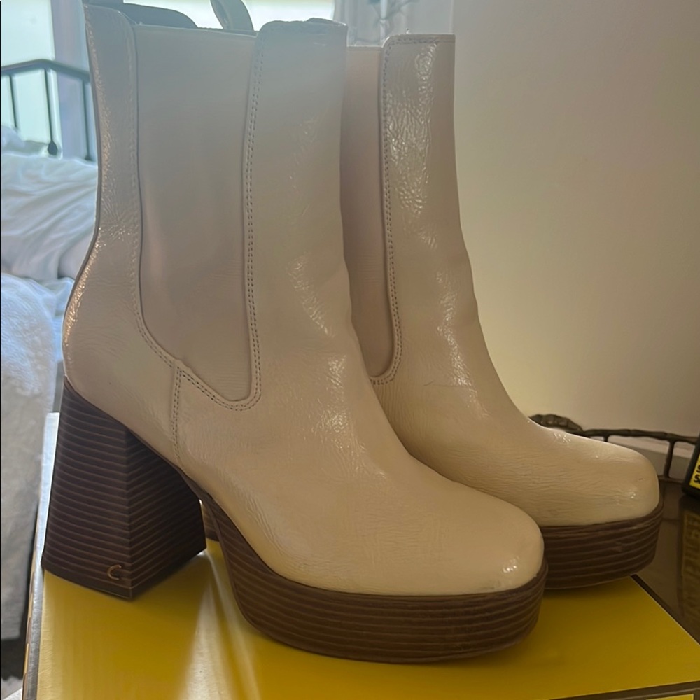 Circus by Sam Edelman Cream Heeled Boots